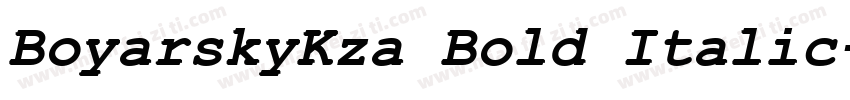 BoyarskyKza Bold Italic字体转换